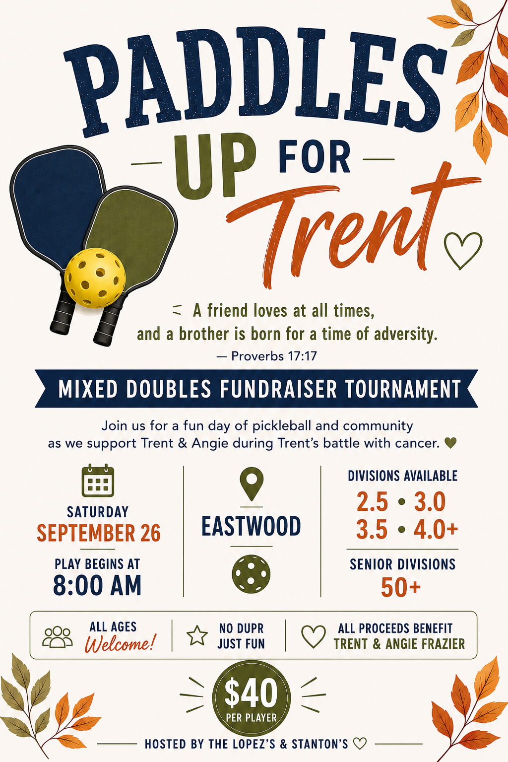 Paddles Up For Trent event poster