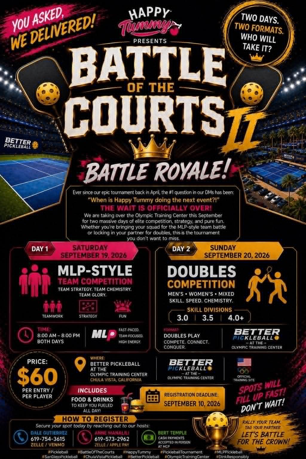 Battle of the Courts II - MLP event poster